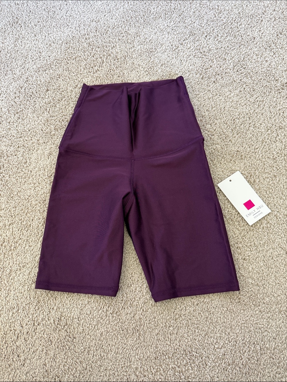 Emily Hsu Designs Plum High-Rise Bike Shorts